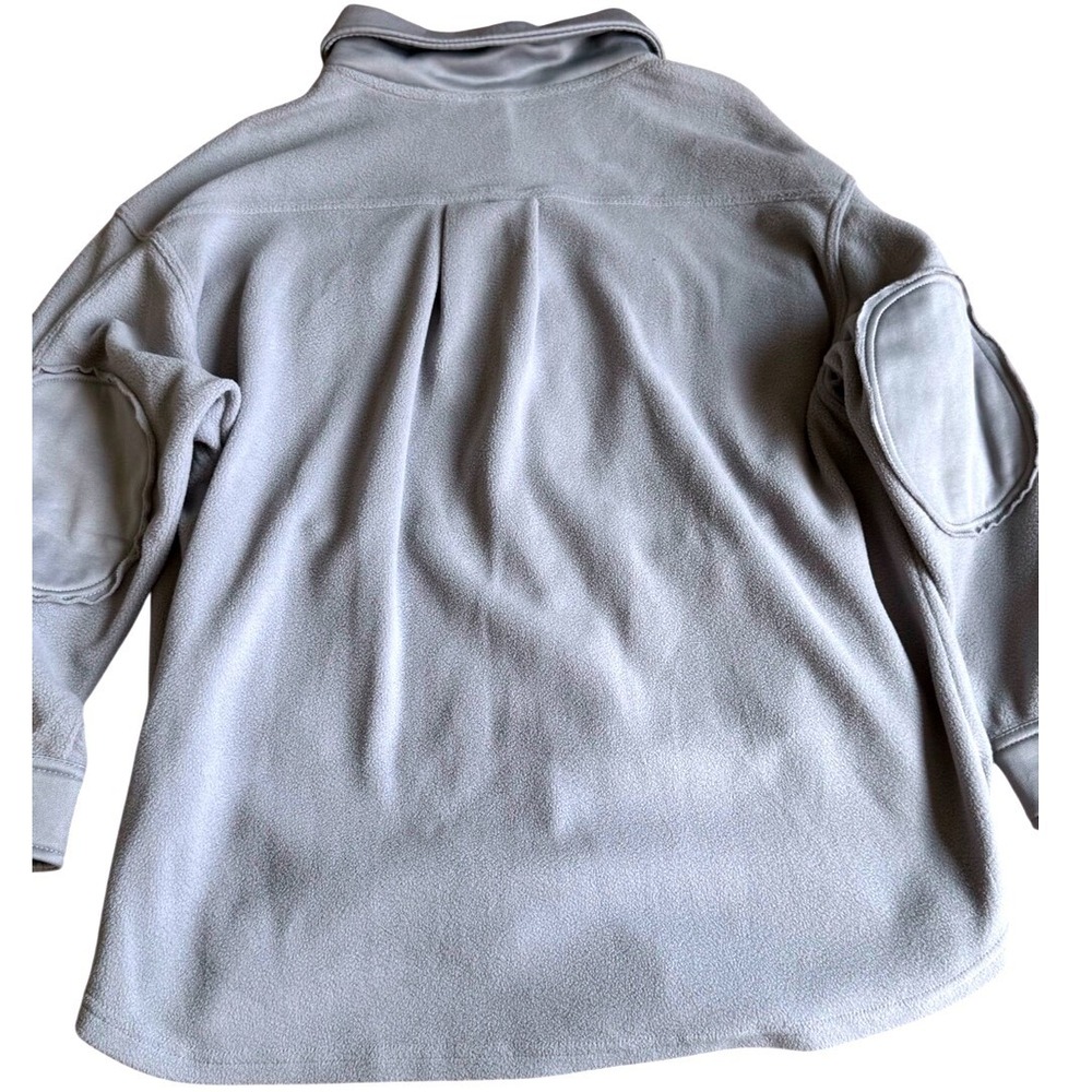 Boutique Light Gray Fleece Button-Up Jacket - Picture 8 of 10